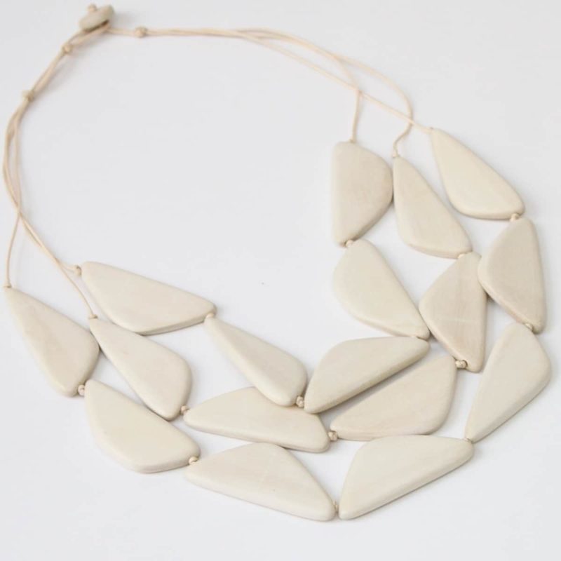 Collana in legno Darlene avorio