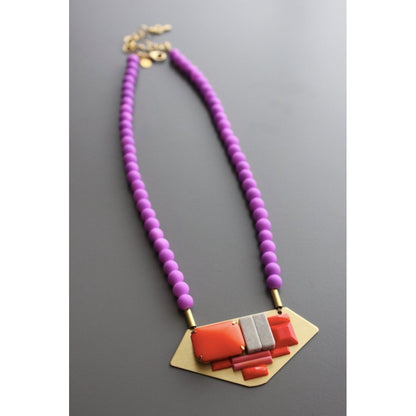 Geometric Pink Necklace
