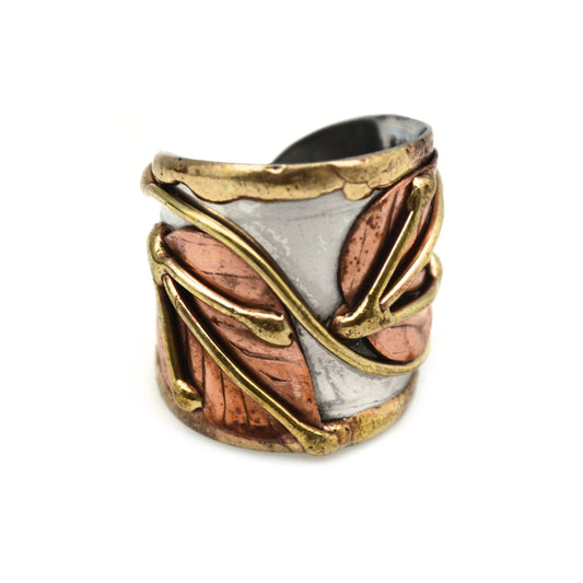 Mixed Metal Cuff Ring