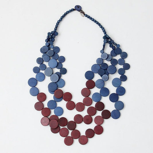 Collar Lauren morado y azul