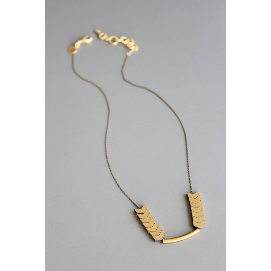Brass Arrow Necklace
