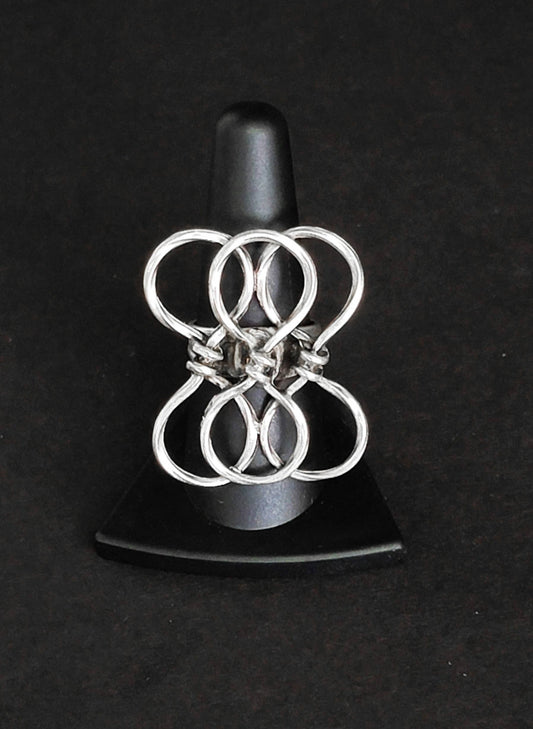 Anillo de peltre hecho a mano - 018-3018