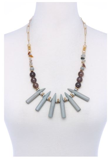 Chunky Gray Necklace