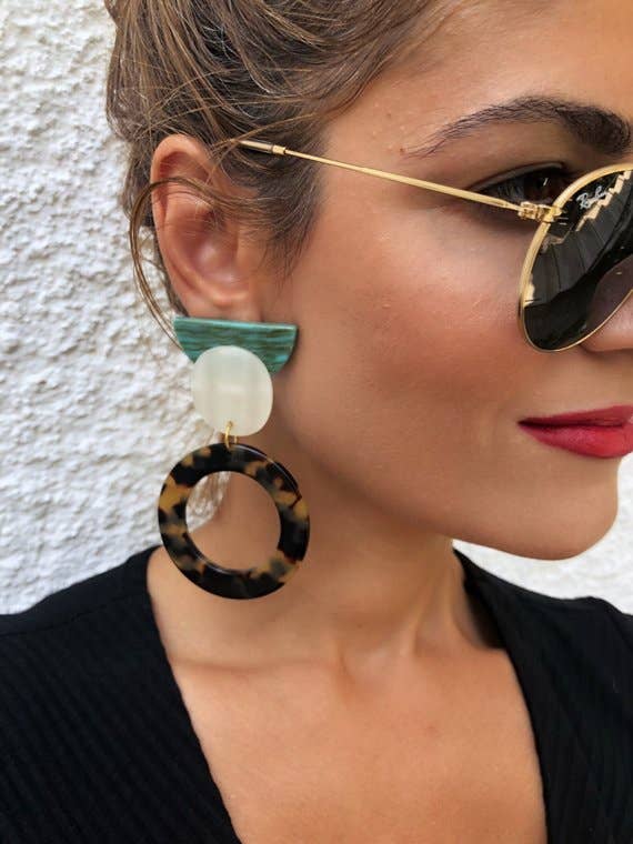 Round Bohemian Hoop Clip-On Earrings